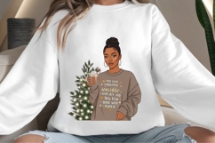Christmas motivational woman png design for T-shirts Product Image 4