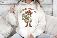 Emotional Support Plant PNG, Funny Goose Cowboy Sublimation Product Image 7
