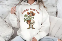 Emotional Support Plant PNG, Funny Goose Cowboy Sublimation Product Image 7