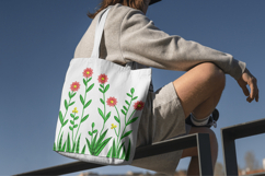 Red Wildflower Garden Embroidery Design Product Image 6