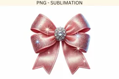 Pink Coquette Watercolor Bow PNG, Classy Bachelorette Decor Product Image 4
