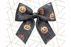 Halloween Bow Clipart, Bright Holiday Ribbon PNG Product Image 3