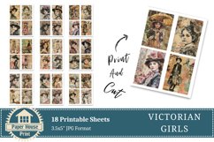 Vintage Victorian Girls Scrapbooking Paper Product Image 7