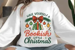 Bookish Christmas png design for T-shirts Product Image 4