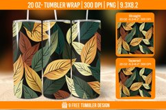 Autumn Flower Tumbler Wrap Designs, Sublimation Wrap Product Image 1