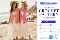 Crochet Peplum Vest Pattern PDF Product Image 3