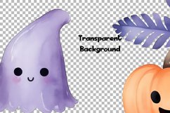 Cute Halloween Watercolor 76 Cliparts Ai Generated Art Product Image 7