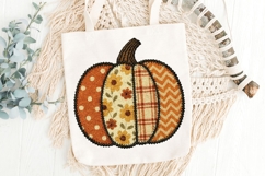 Preppy Fall Pumpkin Png, Floral Fall Pumpkin Png, Fall Png. Product Image 6