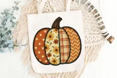 Preppy Fall Pumpkin Png, Floral Fall Pumpkin Png, Fall Png. Product Image 6