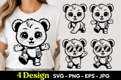 Happy Baby Panda SVG PNG Product Image 1