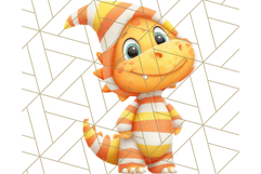 Dinosaur Costume Clipart, Cute Dinos in Halloween Outfits Product Image 3