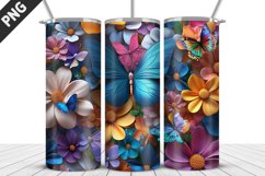 Flowers Tumbler Wrap | Sublimation Design | Tumbler PNG Product Image 1