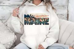 Maine State PNG, Vintage Coastal Lighthouse Sublimation Product Image 7