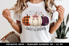Sweet and Spooky PNG, Cute Pumpkins Sublimation Design Product Image 6