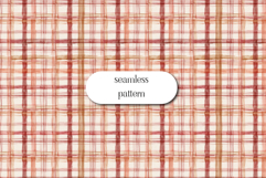 Watercolor Plaid Seamless Pattern | Rustic Autumn Check Product Image 1