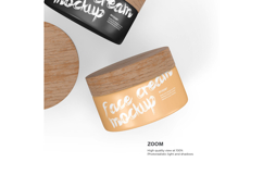 Plastic Jars With Wooden Lids - PSD Mockup Product Image 7