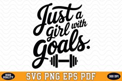 Just a Girl with Goals SVG | Quotes | SVG Cut files Product Image 1