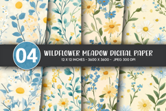 Wildflower Meadow Digital Paper Product Image 1