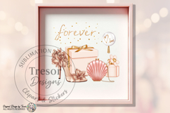 Forever Love Bridal PNG Pink Shoes Gift Clipart Sublimation Product Image 3