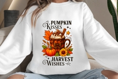 Pumpkin kisses png design for T-shirts Product Image 4