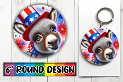 Radiant Round Car Coaster Design, USA Animals Product Image 1