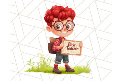 Boy Teacher Clipart PNG, Cute Male Teacher Illustration Product Image 3