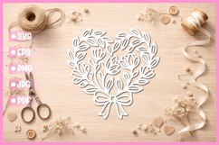 16 Paper Cut Floral Heart , Paper Cut Heart SVG Product Image 16