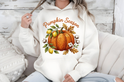 Faux Embroidery Pumpkin Season PNG Fall Sublimation Design Product Image 7