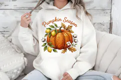 Faux Embroidery Pumpkin Season PNG Fall Sublimation Design Product Image 7
