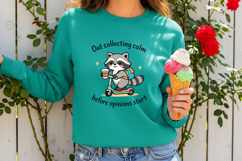 Cute Raccoon Scooter Coffee Out Collecting Calm Funny Quote Product Image 4