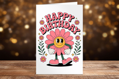 Happy Birthday Retro Vintage Flower Dude Product Image 3