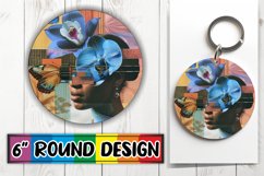 Artistic Round Design Black Woman Abstract Sublimation PNG Product Image 1