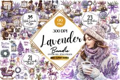 Lavender Christmas Clipart Mega Bundle Product Image 1