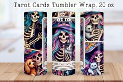 Skeleton tarot cards Tumbler wraps BUNDLE PNG, 20 oz. Product Image 9