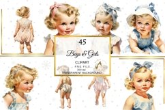 Retro Boys and Girls Clipart Bundle Product Image 8