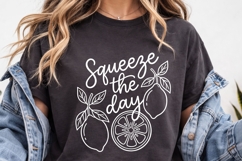 Squeeze The Day Lemons SVG | Citrus Quote PNG | Summer Cut Product Image 3