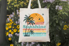 Sunshine Summer PNG, Retro Beach PNG Sublimation Design Product Image 7