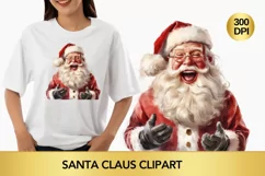 santa claus clipart, christmas clipart sublimation Product Image 1