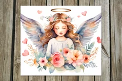 Angels | 4 Valentine Skinny tumbler Sublimation designs P2 Product Image 3