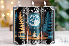 Life is better by the campfire Tumbler Wrap | Sublimation Product Image 1