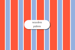 Coral and Blue Stripe Seamless Pattern Background Product Image 1