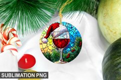 Christmas Santa Wineglass Ornament | Christmas Ornament PNG Product Image 1