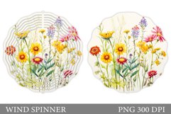Summer Flowers Wind Spinner. Wildflowers Wind Spinner Product Image 1