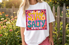 Stay Salty PNG sublimation |Beach &amp; Summer PNG T-Shirt Product Image 8