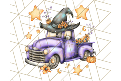 Halloween Cottagecore Truck PNG Clipart, Fall Style Clip Art Product Image 3
