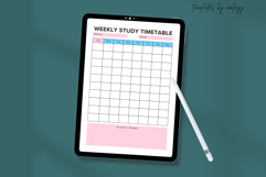 Weekly Study Timetable Planner | Editable Canva Study Product Image 4