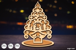 Christmas Tree Stands SVG Bundle | Glowforge | Laser Cut Product Image 4