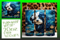 Abstract Dog Painting Tumbler Wrap - 20oz Design Product Image 1
