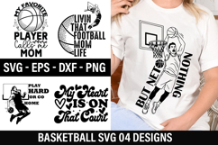 Basketball SVG Design - My Heart is on That Court Product Image 1