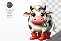 Cow clipart, Farm animals clipart, Animals sublimation Product Image 1